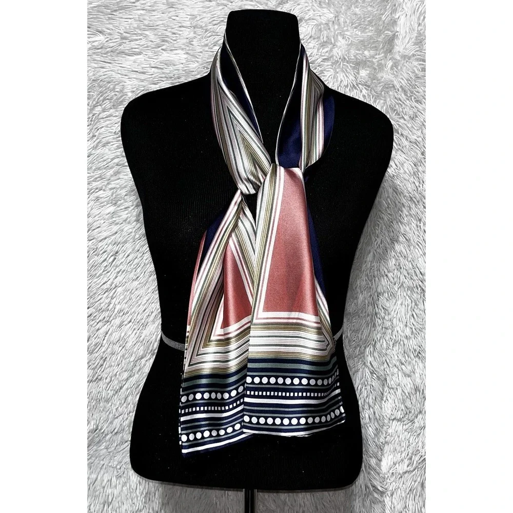 Women's Satin‎ Scarf Pink Blue Neck Wrap Silky Soft Dainty Christmas Gift